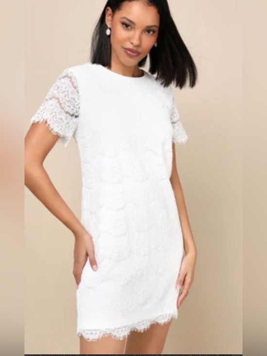 Lulus Dresses & Skirts - Lulu's White Floral Lace Mini Dress
